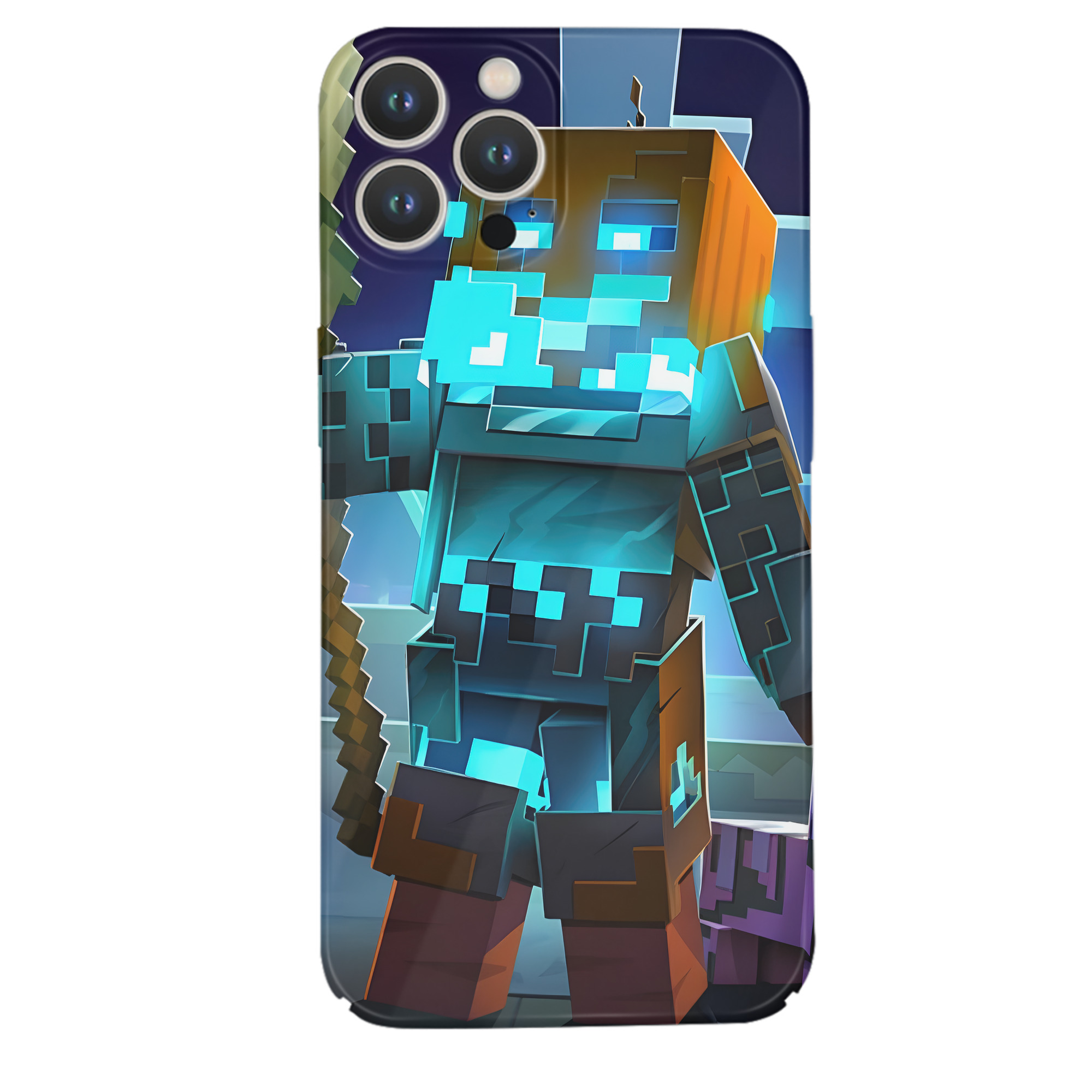 （画像用） マインクラフト ブロックの世界 Minecraft MC Block world 【iPhone 14シリーズ対応】ハードケース